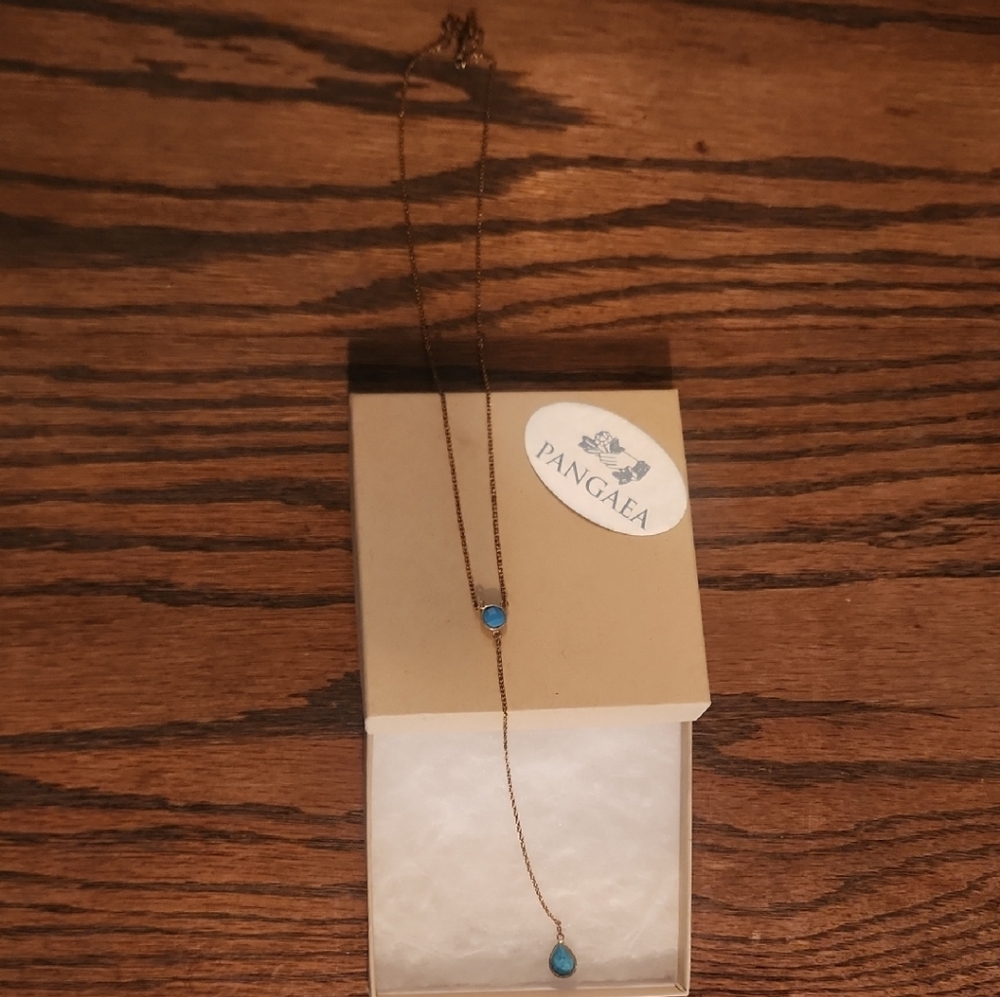 Gold and Blue Necklace